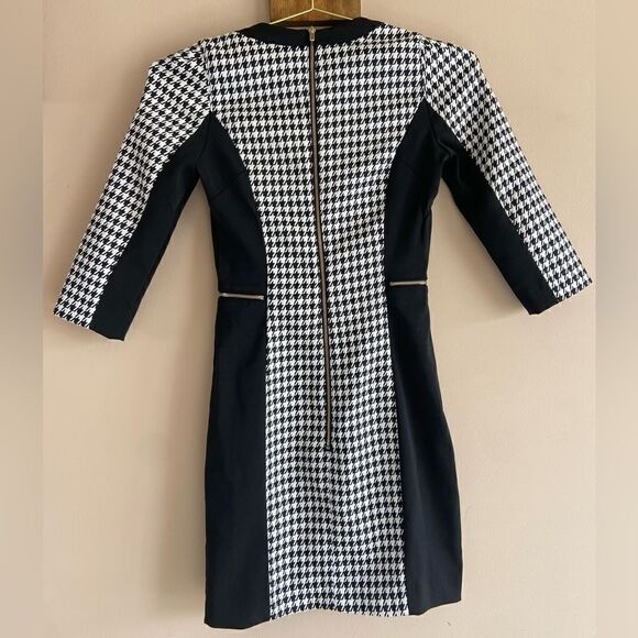 H&M Black & White Houndstooth Career Dress || size 2 - Picture 8 of 12